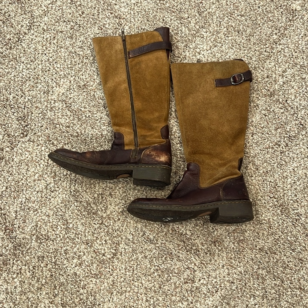 GUC! Born Leather Boots. Brown. SZ 10